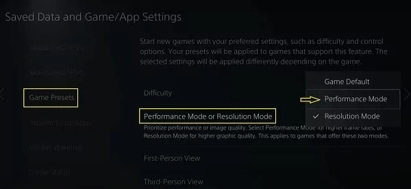 Enable Performance Mode 2
