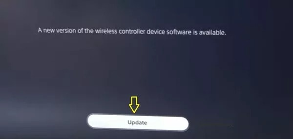 PS5 Controller Software Update Window 2