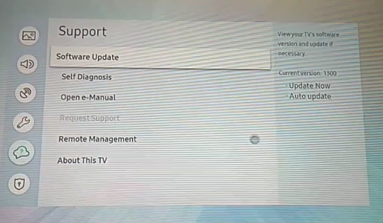Samsung Firmware Update Screen