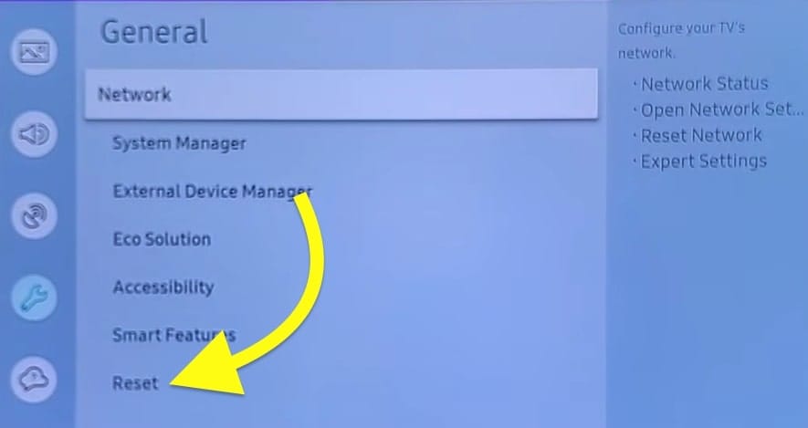 Samsung TV Factory Reset Settings